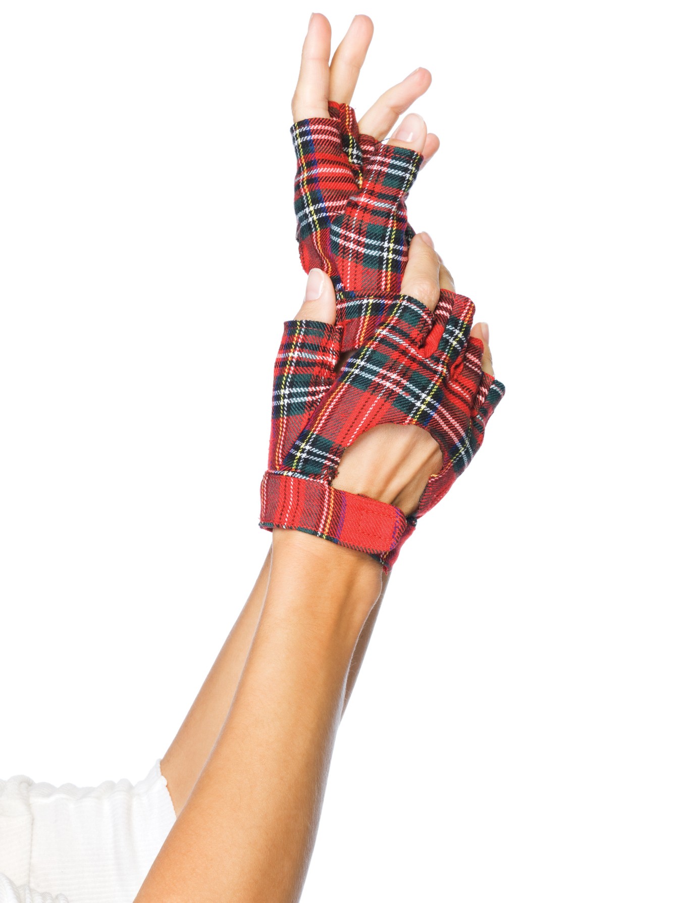 Plaid Fingerless Gloves