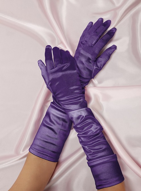 Long Satin Spandex Gloves