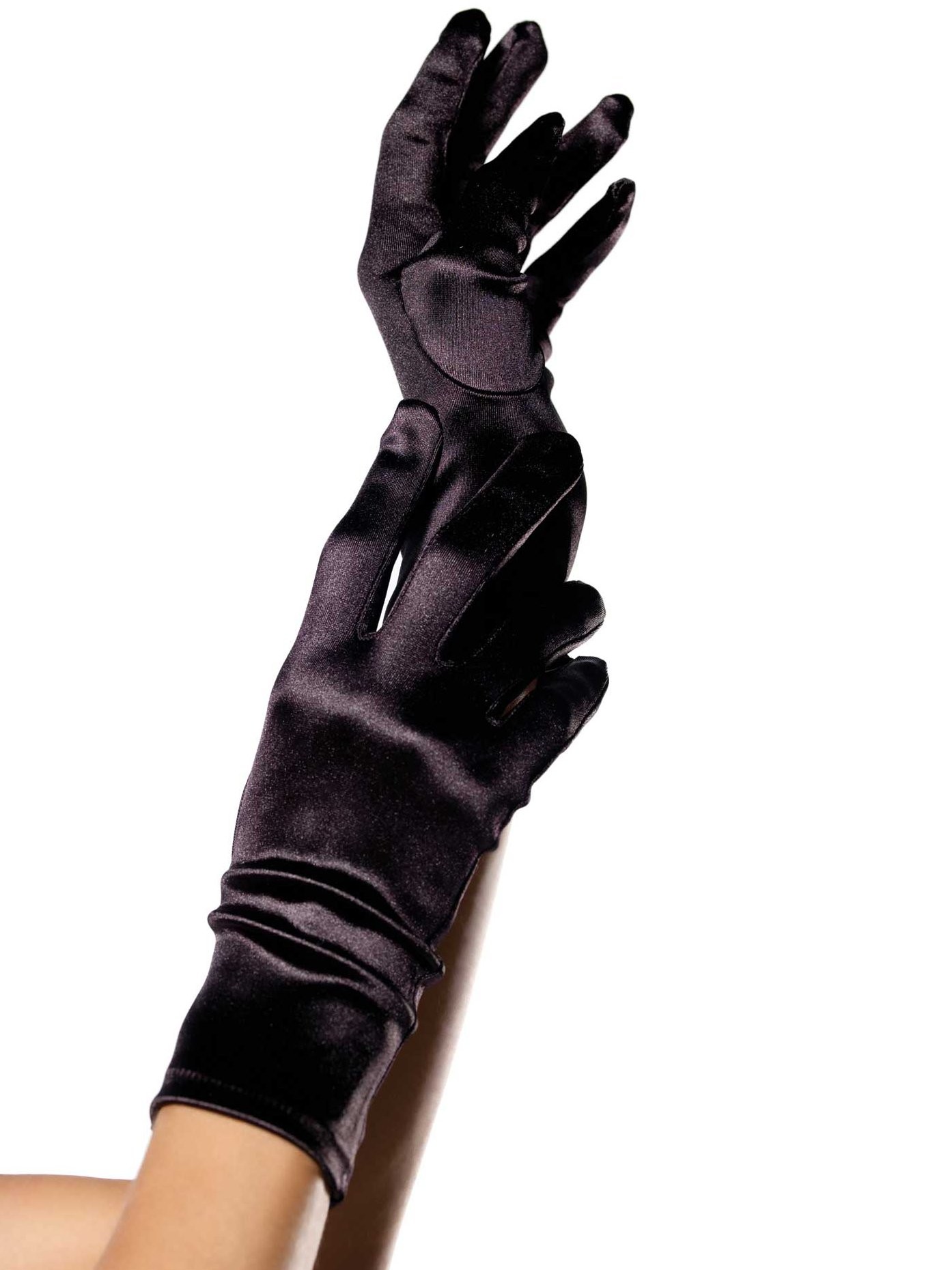 Satin Wrist Length Gloves