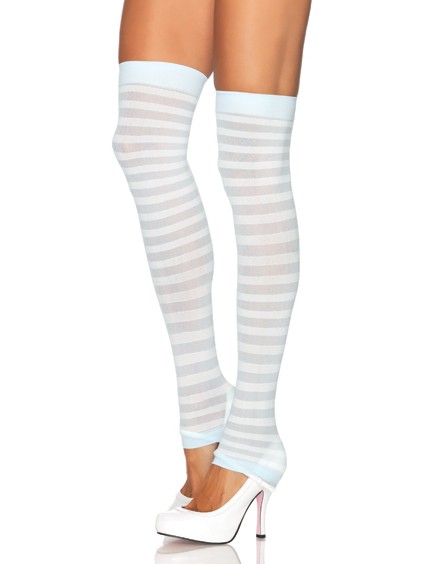 Opaque Striped Leg Warmers