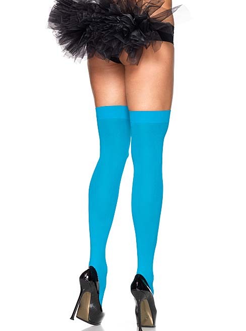 Opaque Nylon Over The Knee Stockings