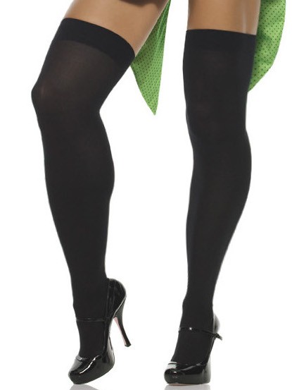 Plus Size Opaque Thigh Highs