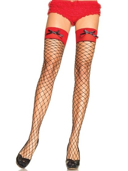 Fishnet Stockings With Bow