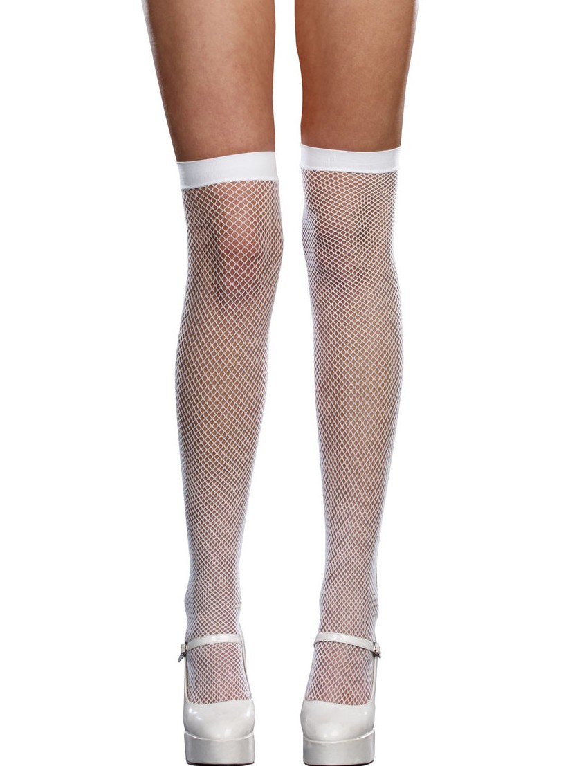 Seamback Fishnet Thigh Highs