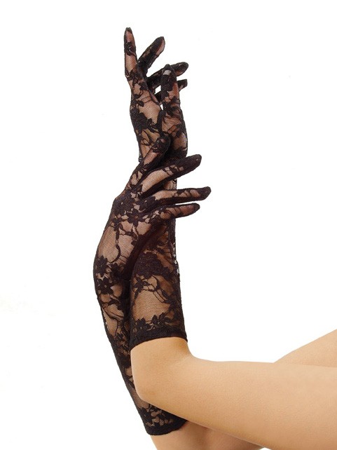 Stretch Lace Elbow Length Gloves.