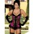 Satin Tapestry Flowered Jacquard Long-Line Bustier